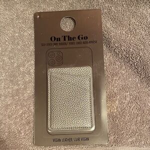 On The Go Self-Stick Card Holder - Silver
